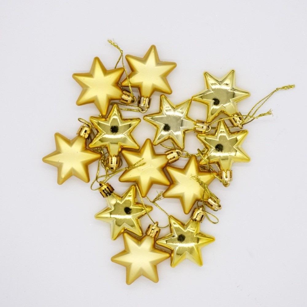 12Pcs Bright Heart Shape Christmas Ball Plastic Christmas Pendants New Year