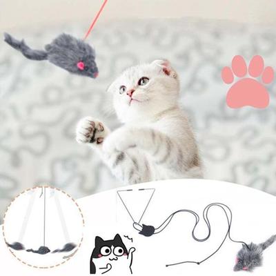 Веревка для кошек, мышь, выдвижная игрушка для кошек, подвесная дверь, выдвижная веревка для кошек, мышь, игрушка для домашних животных