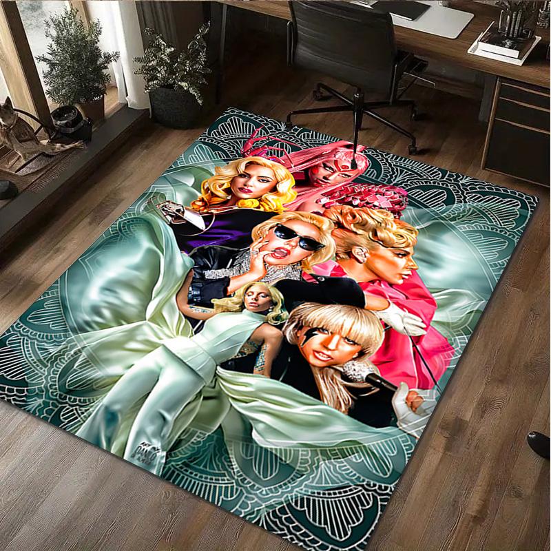 Lady Gaga Rug - Home carpet Office Decorative Carpet For Living Room Bedroom Door Mat Floor Rug Computer Chair Area Rug