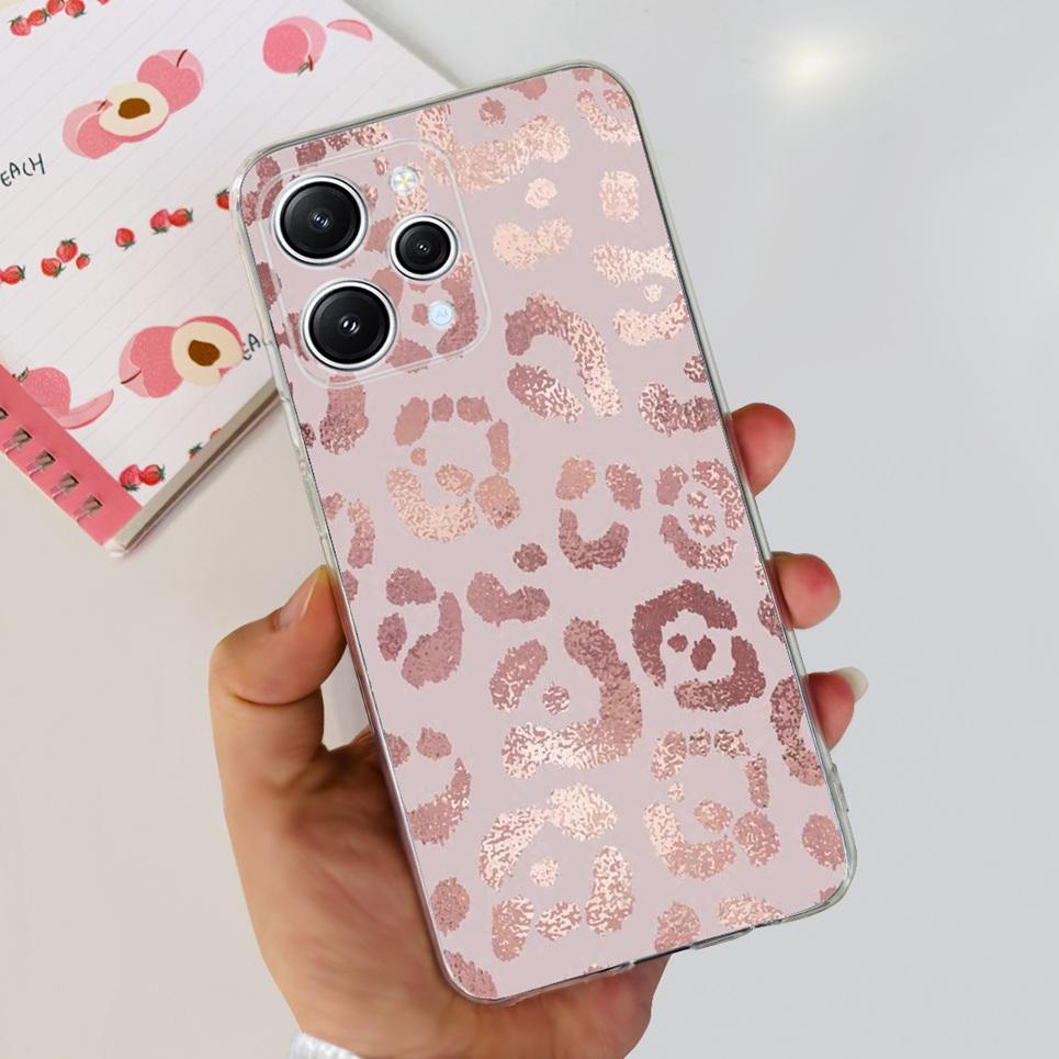 For Xiaomi Redmi 12 12c 4G Case Fashion Flower Dinosaur Soft Phone Cases For Xiaomi Redmi Note 12 Pro 4G Note 12 12s 4G Bumper
