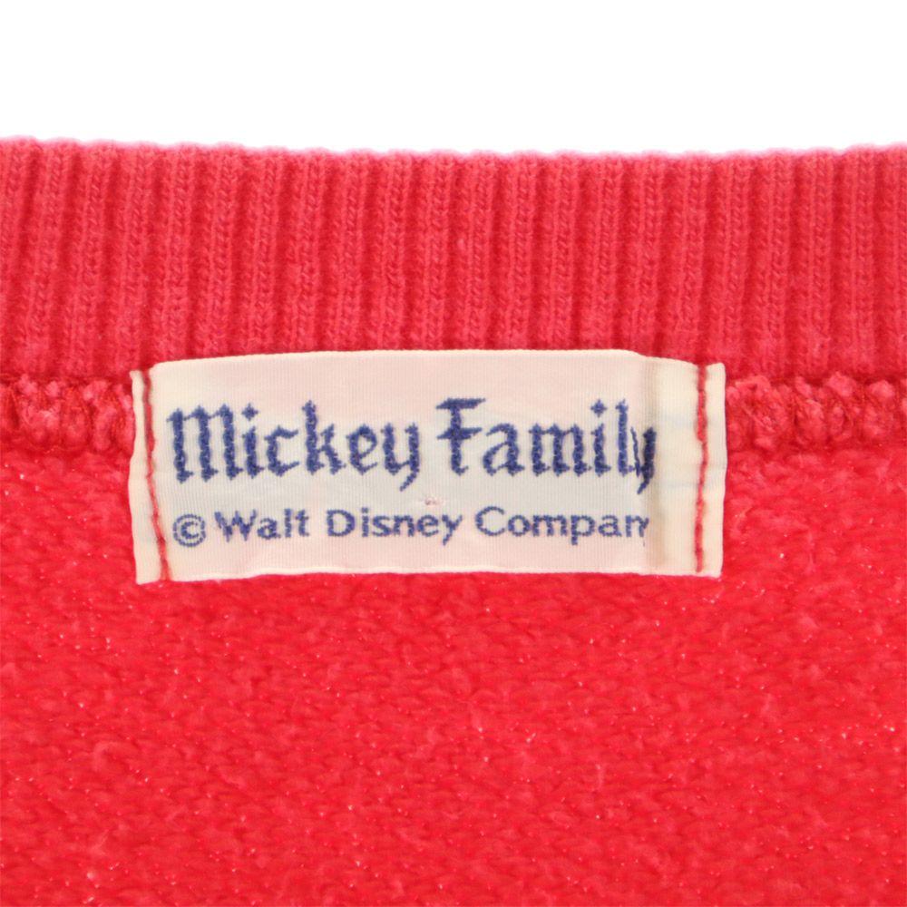 Mickey Family 90-х годов Принт Микки Мауса Тренировочный джемпер с длинным рукавом Мужской Б/У