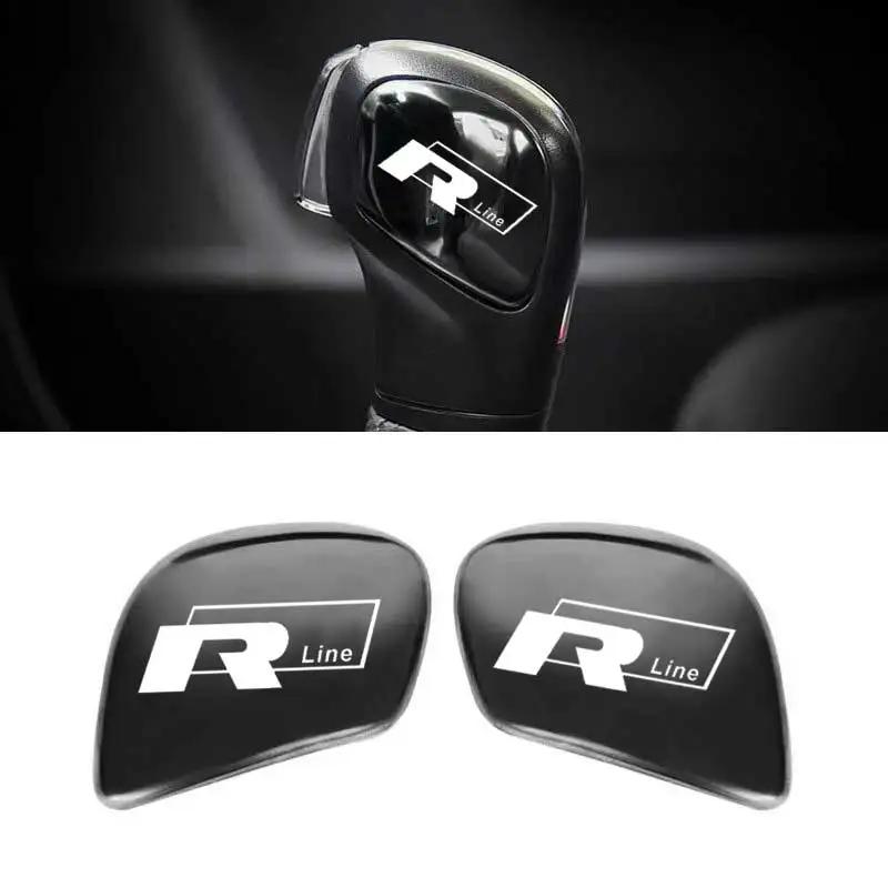 For VW VOLKSWAGEN 2026 New 1pair Alloy Car Gear Shift Knob Decals Sticker for VW Magotan CC Golf 7 T-ROC C-TREK Touran Beetle Pa