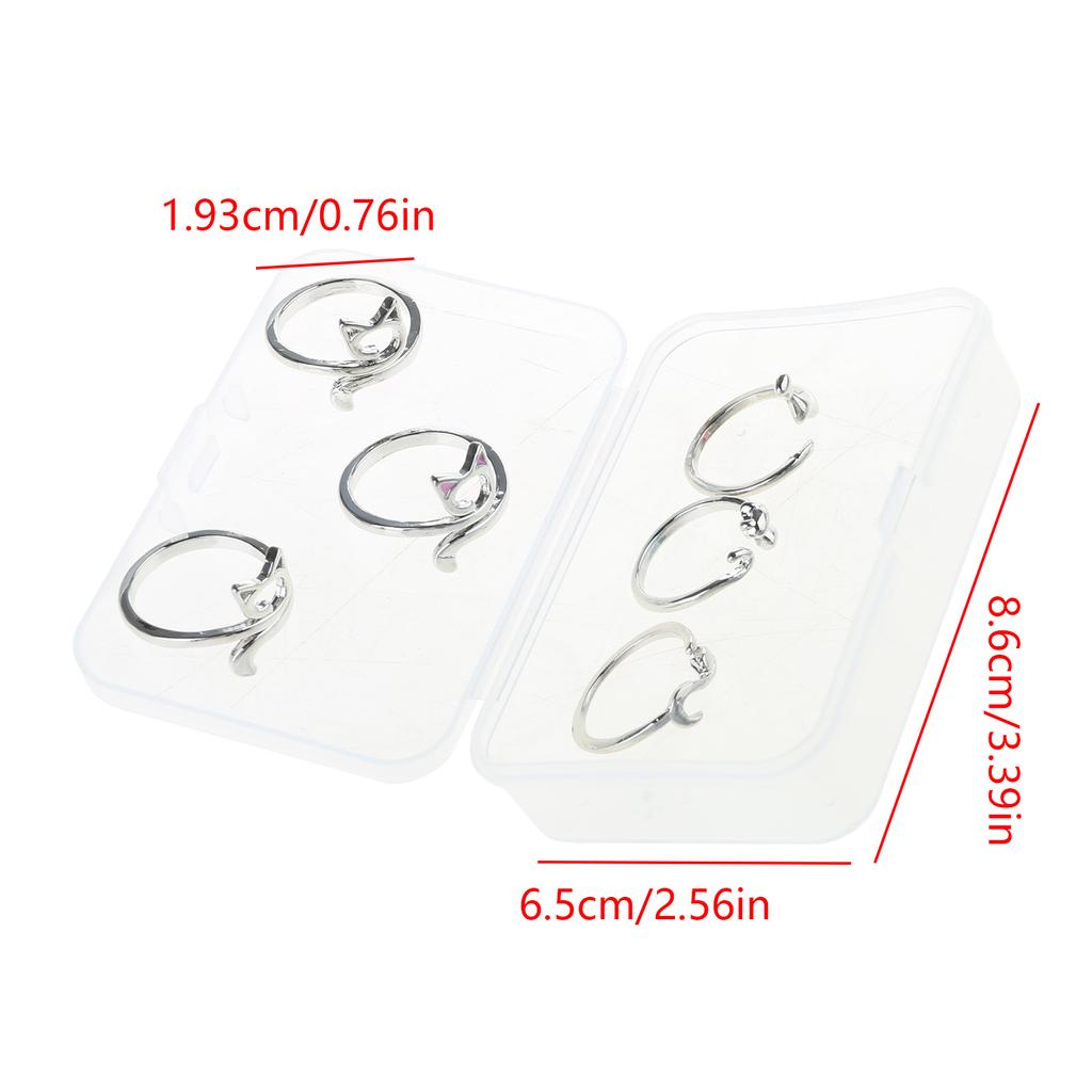 6 шт. Кольца для вязания крючком в виде кошачьих ушей Кольца для натяжения крючком Кольца для вязания крючком Регулируемые кольца для вязания крючком Подарок для любителей рукоделия