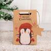 24Pcs Christmas Candy Gift Box with Tag Kraft Paper Cookie Snack Packing Bags 2024 Xmas Party Home Decoration New Year 2025