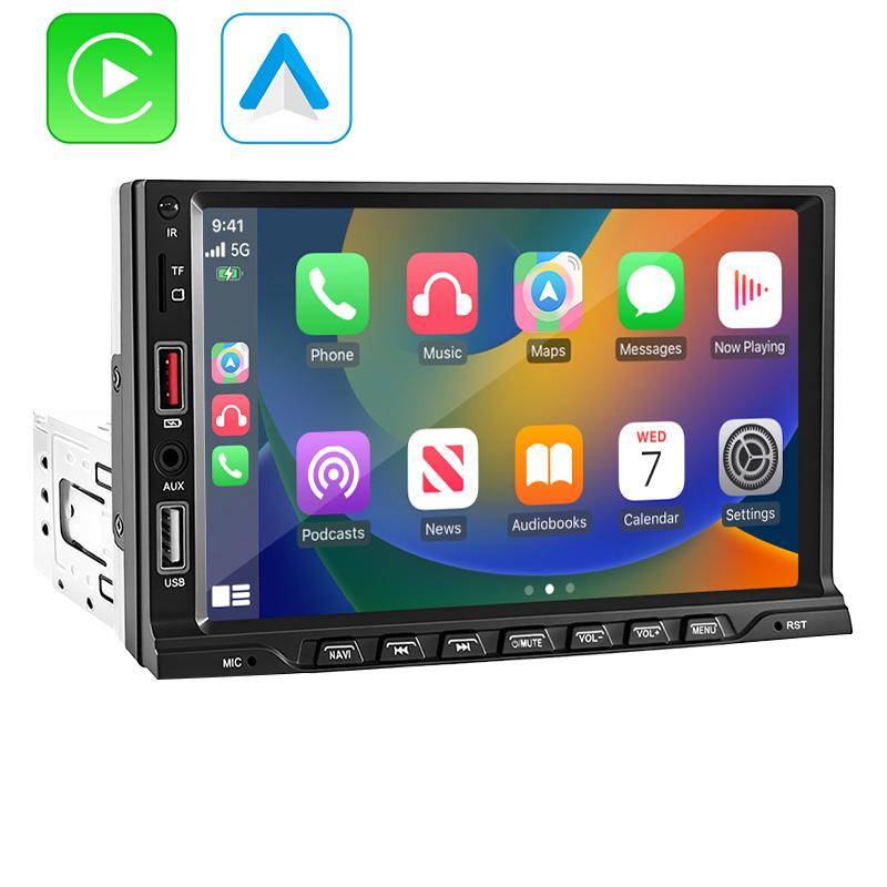 VENBES Car Radio Carplay Android Auto Mirrorlink 1 DIN Touchscreen 7 Inch Multimedia MP5 Player Bluetooth 5.0