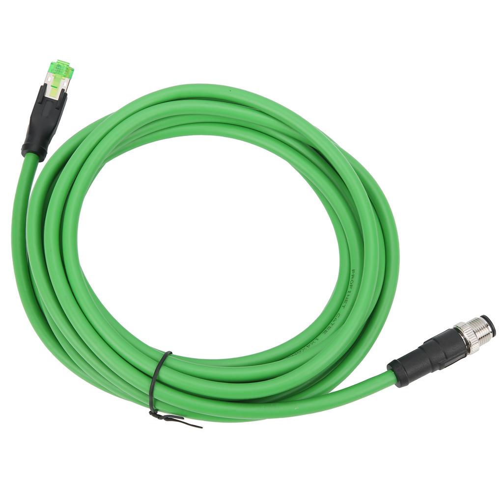 M12 To RJ45 Industrial Ethernet Cable IP67 Waterproof Connecting Line Wire 5m 16.4ft Length