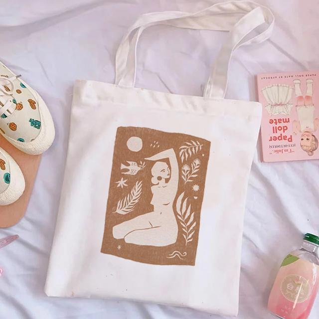 Harajuku Повседневная мода Женские сумки для покупок Kawaii сумки Harajuku Холст Сумки для покупок Сумки для девочек Сумки на плечо Lad