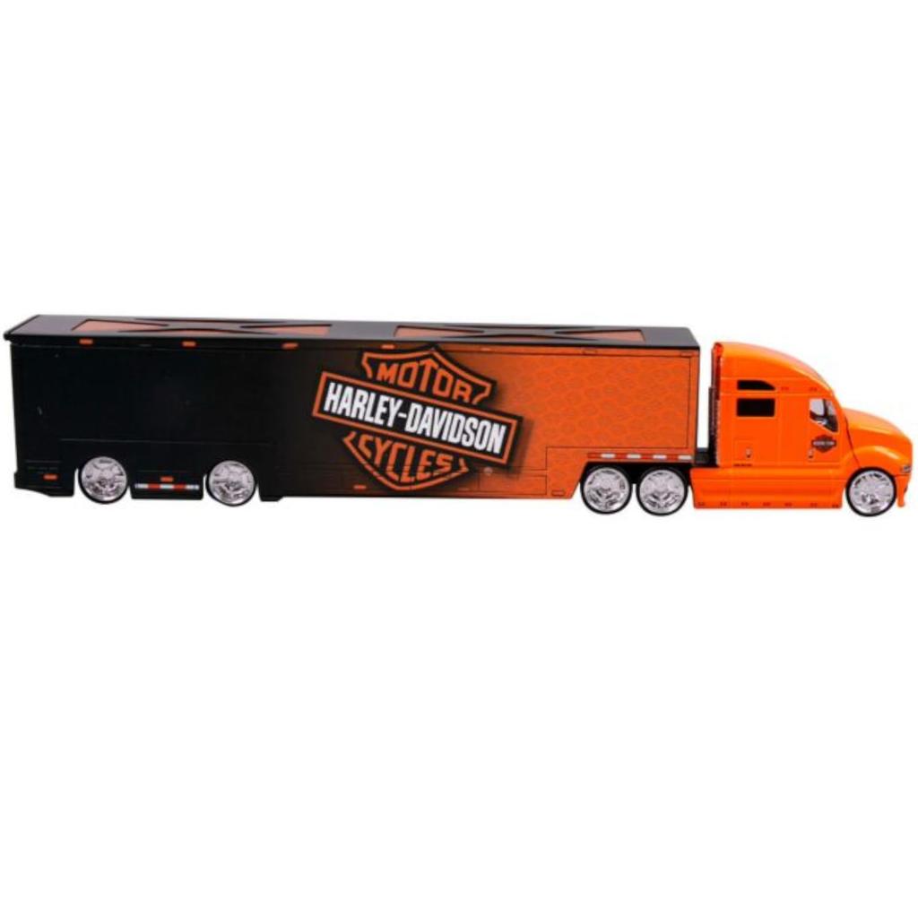 Maisto Scale Trailer Truck Custom Diecast Model Car 1/64 Harley-Davidson / (11516 (ORANGE))