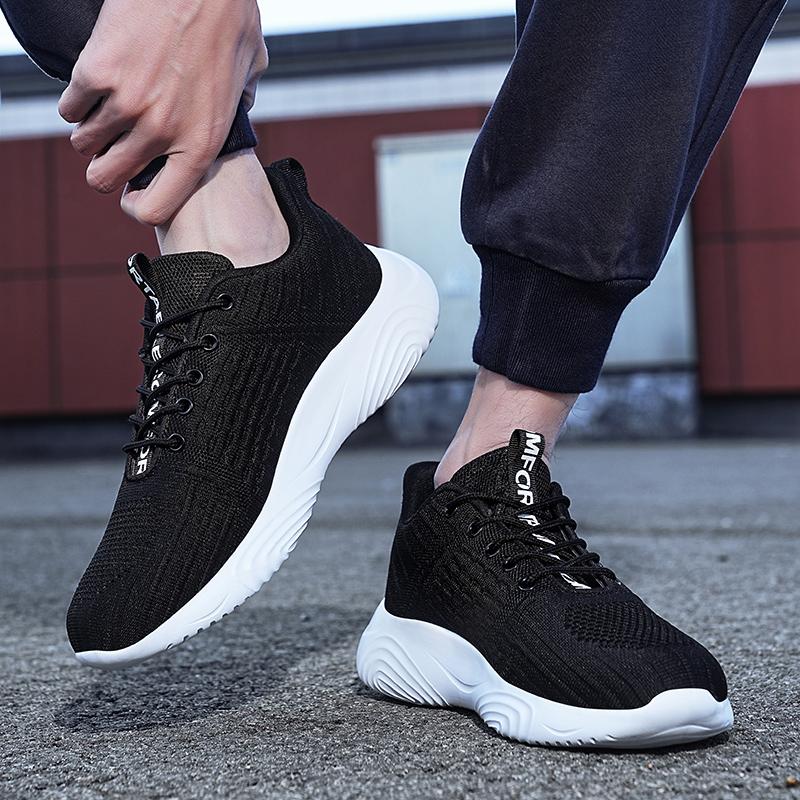 Men's Casual Shoes High Quality Thick Sole Lightweight Breathable Mesh Casual Sports Shoes Outdoor Running Vulcanized Shoes