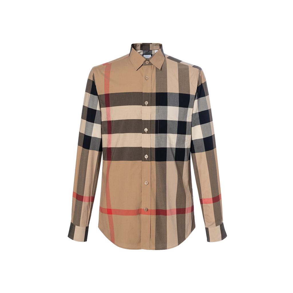 Burberry Рубашка из эластичного хлопкового поплина 80102131