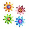 Metal Flower Wall Decor Art Sculpture Hanging Ornament Aesthetic Home Room Garden Courtyard Decoration Outdoor(4colors Optional)