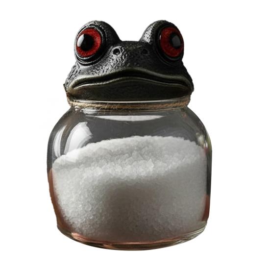 Ведьминские банки для специй с крышками в виде лягушек ручной работы, готические аптекарские бутылки с красными глазами для трав, чая, соли, перца, деревенский кухонный декор
