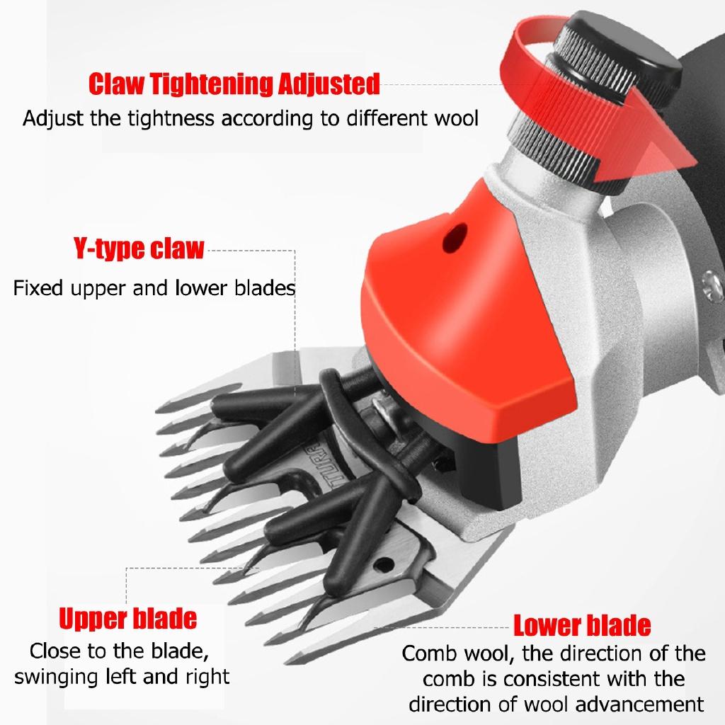 1200 Вт 13 зубьев Электрическая машинка для стрижки шерсти овец и домашних животных Набор для стрижки Стрижка Шерсть Стрижка Коза Домашнее животное Принадлежности для стрижки Животноводческая стригальная машина