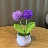 Готовые вязаные крючком цветы тюльпаны горшки DIY поделка Модный тюльпан ручной работы цветы Мини ручной работы плетеный цветок в горшке Офис