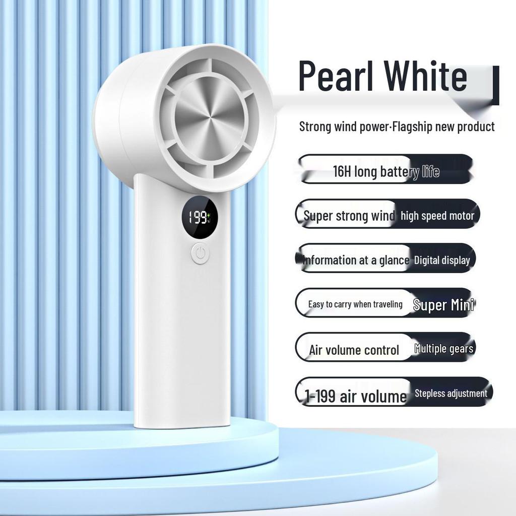 T11 High-Speed Portable Handheld Fan – USB Rechargeable, Long Battery Life, Turbine Design for Outdoor Use.