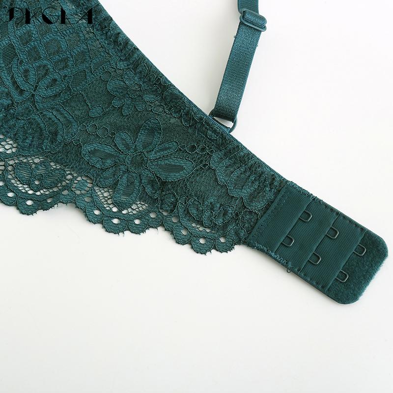 DKGEA Модный кружевной бюстгальтер с вышивкой и пуш-ап, женское сексуальное нижнее белье, чашка CD