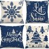 Подушка для гостиной Рождественское украшение Наволочка Скандинавский стиль Принт рождественской елки Подушка Праздничная атмосфера Бытовые принадлежности