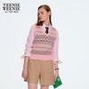 Teenie Weenie Women's Retro Fair Isle Stripe Knit Sweater Vest