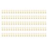 100 Pcs  Clips Star Shape Paper Clamps Hollow Long Tail Stationery Clip for School Office Gold