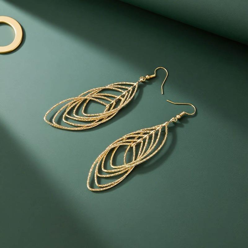 Персонализированные серьги ювелирные изделия полый круг металлические серьги креативные пусеты серьги женские серьги с бахромой