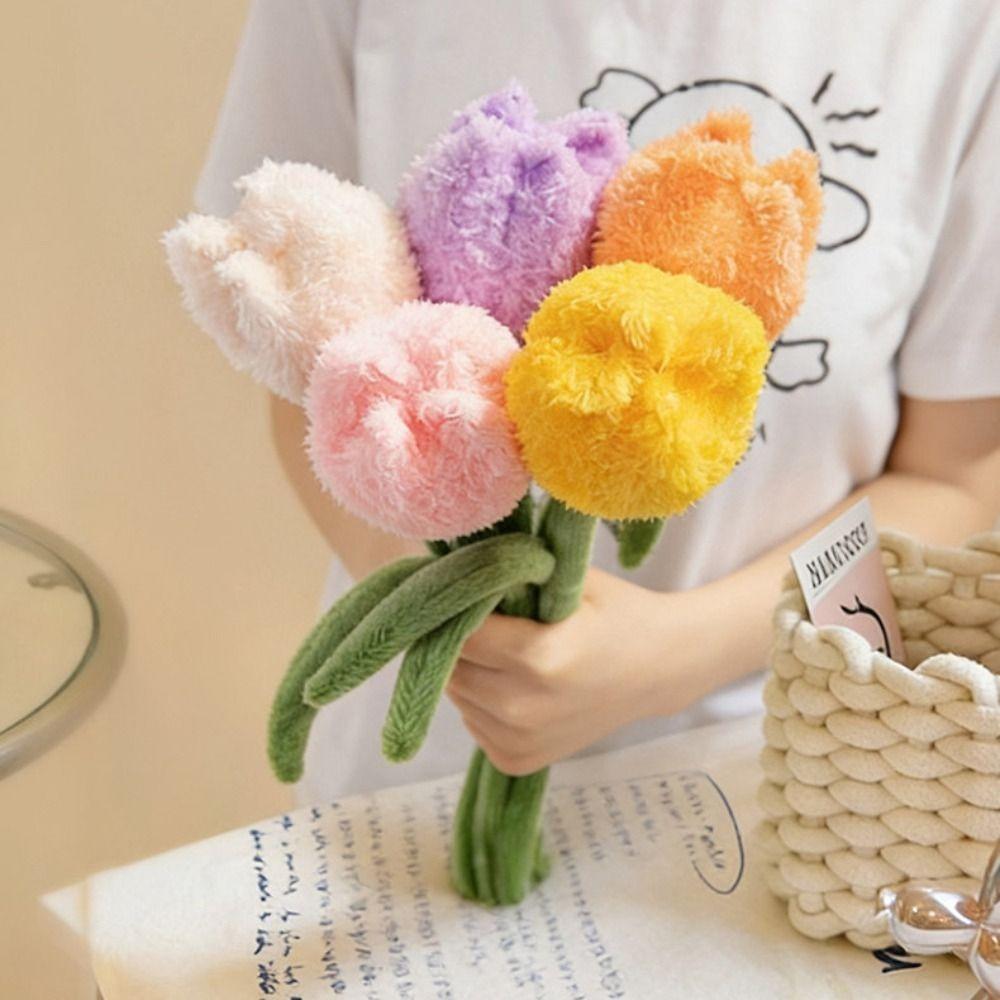 Twist Stick Handmade Felt Flower Flexible Iron Wire DIY Felt Flower Valentine Gift