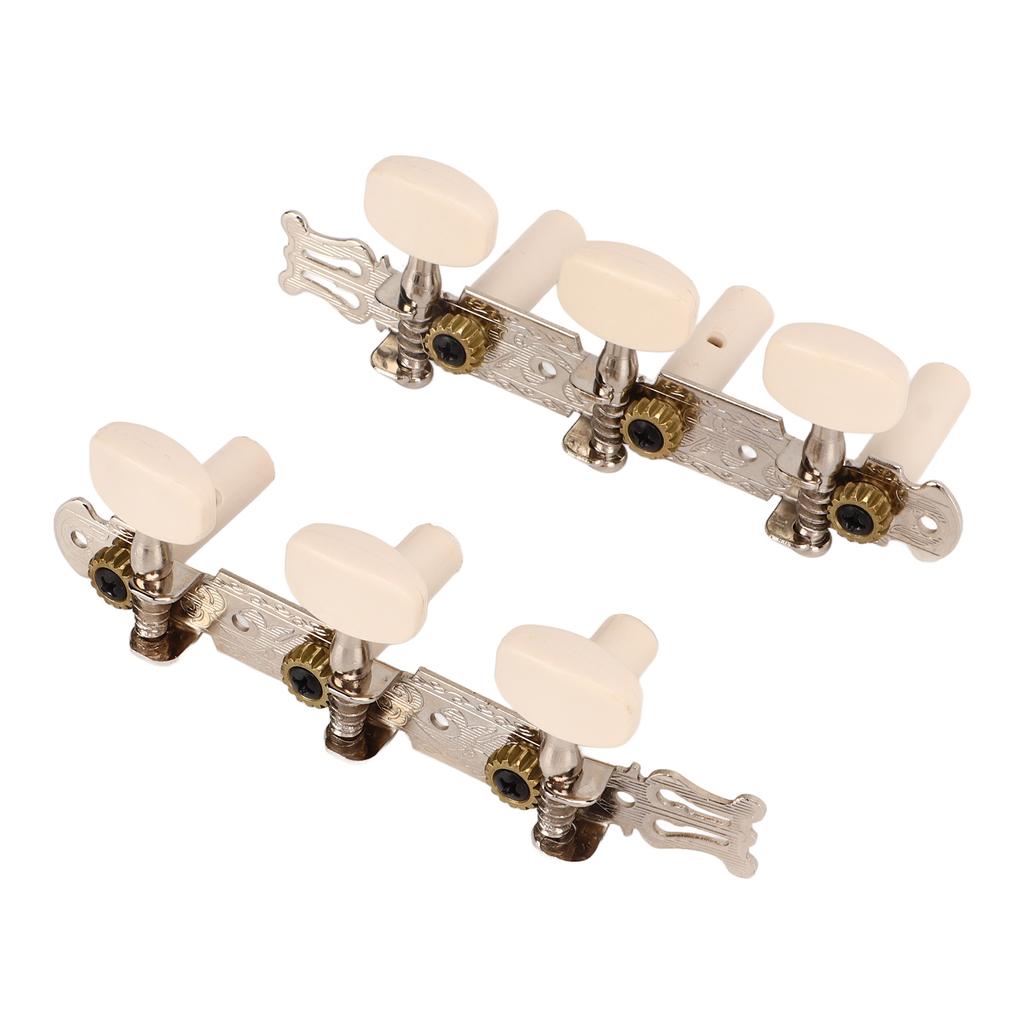 2Pcs Guitar Tuning Pegs String Machine Heads Tuner Keys for Classical Guitars Round White