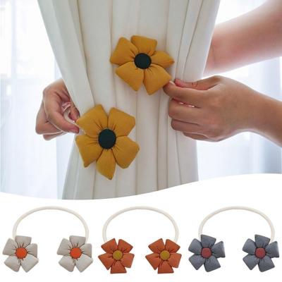 DIY Цветочная Подвязка для Штор Модные Подвязки для Штор Подарок Держатель для Шторной Веревки Крючки