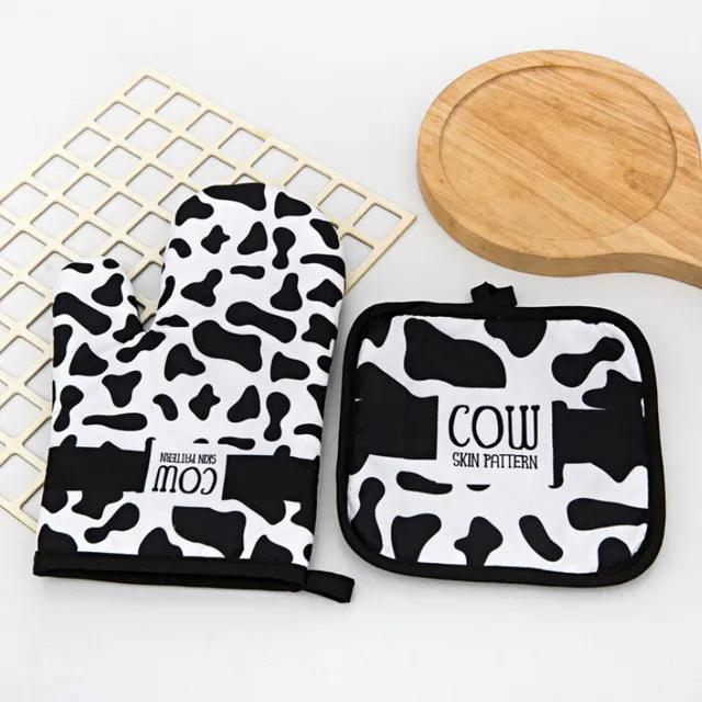 Микроволновые перчатки Кухонные перчатки Изоляция Леопардовый узор Прихватка для готовки Выпечки Барбекю Духовки Прихватки Варежки для духовки Прихватка