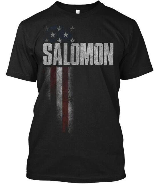 Salomon Семейная футболка с американским флагом TTshirt Сделано в США Размеры от S до 5XL