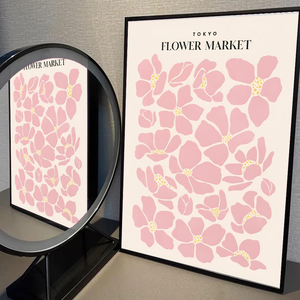 1 шт. Цветочный рынок настенное искусство красочный скандинавский плакат с растениями HD постеры для дома, комнаты, бара, кафе декор искусство настенная живопись картина