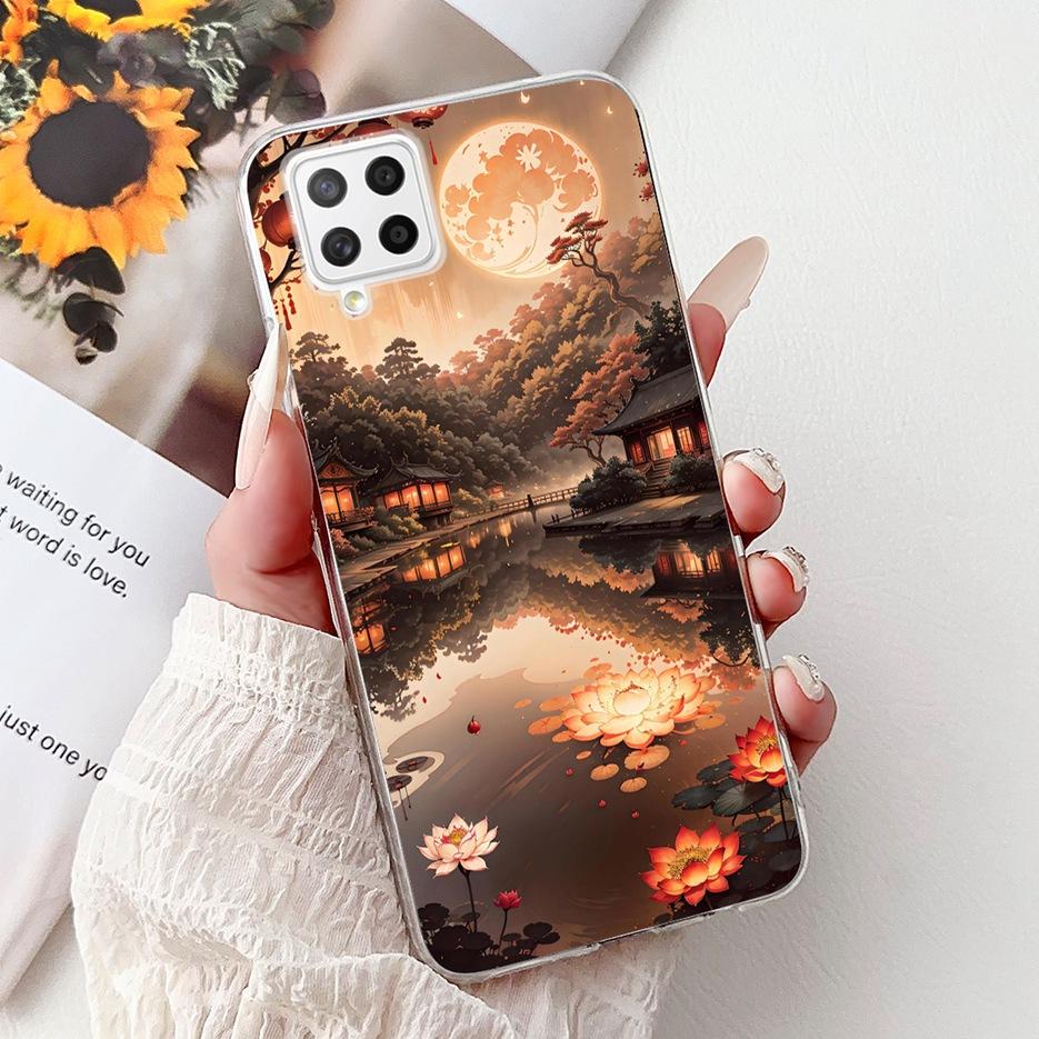 Чехол для Samsung Galaxy A22 4G Цветы Расписной Чехол Мягкий Тонкий Чехол для Телефона Для Samsung A22 A 22 Galaxy A42 5G Чехлы Сумки