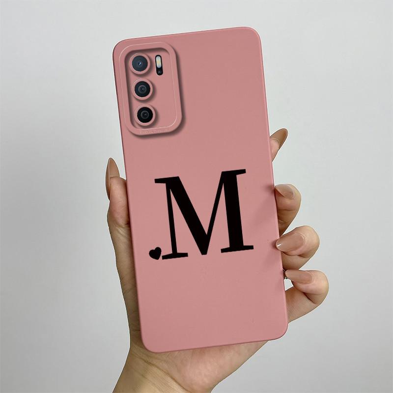 Чехол для телефона OPPO A54s Чехол oppo A16 A16S CPH2269 CPH2271 Милые буквы Квадратный Жидкий силикон Мягкий Ударопрочный Задняя крышка Funda