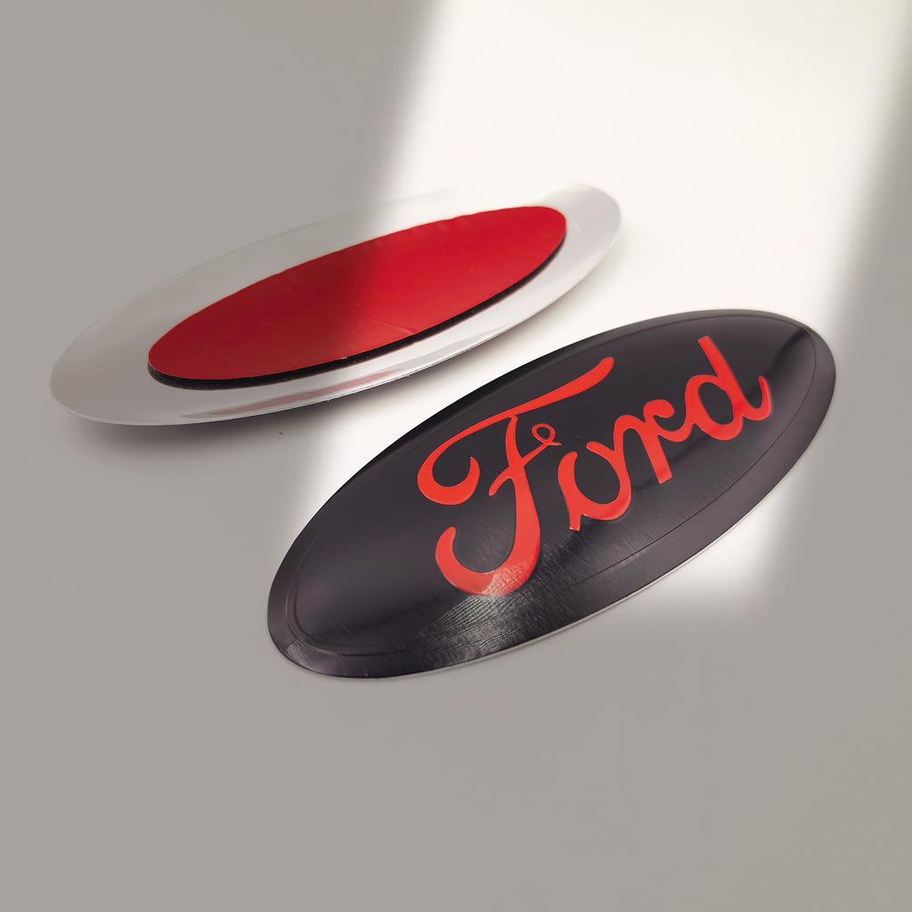 125mm Car Badge Front Grille Rear Trunk Hood Lid Logo Decor Cover Emblem Forford Car Front Hood Emblem Bonnet Rear Trunk Badge