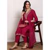 Women Pure Silk Kurti Pant Dupatta Salwar Kameez Set Indian Pakistani Party Wear VF-20220