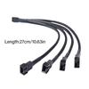 Fan Adapter 1 To 4 Splitter Cable For PC Cooling Systems Supports Speed Controls And Overloads Protections