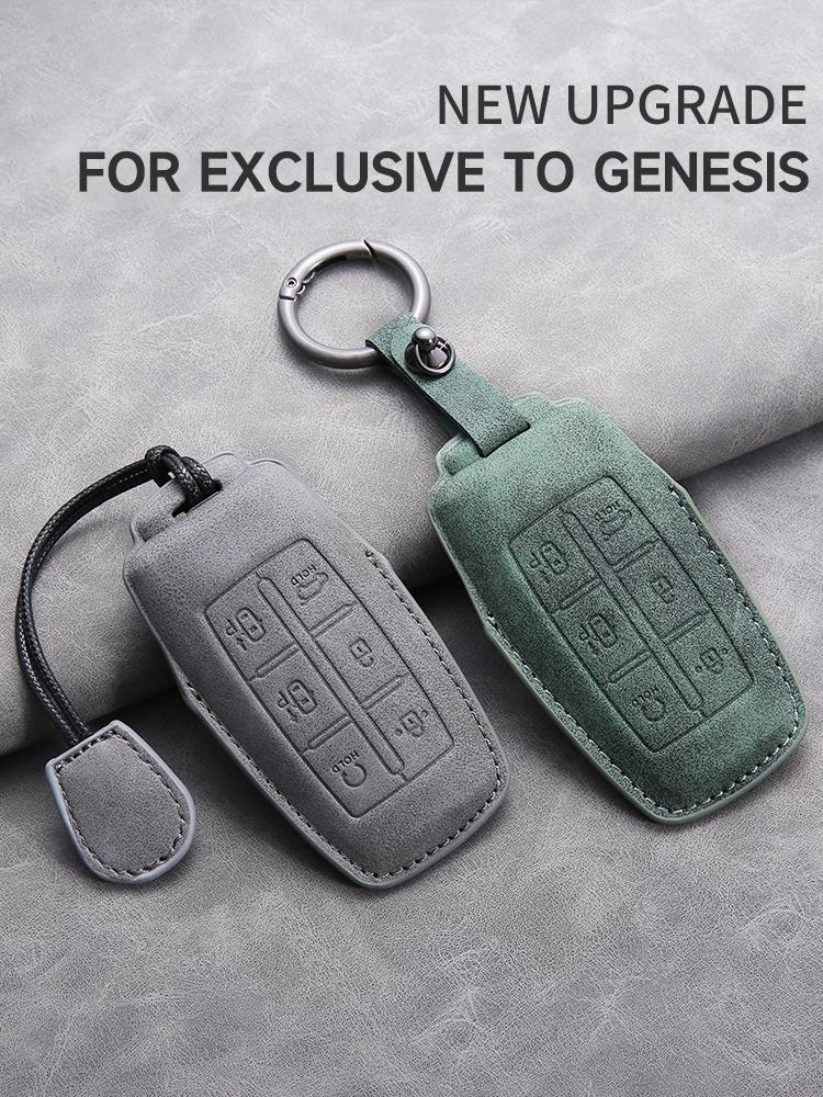 For Exclusive To Genesis Car Smart Key Case Cover Key Pack Remote Protection Sleeve Buckle Rope Special Accessories Multi Styles