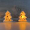 Christmas Tree Light Silicone Mold Handmade Xmas Tree Lamp Ornament Mold 4 Cavities Tree Crafts Epoxy Resin Gypsum Cement Casting Mold