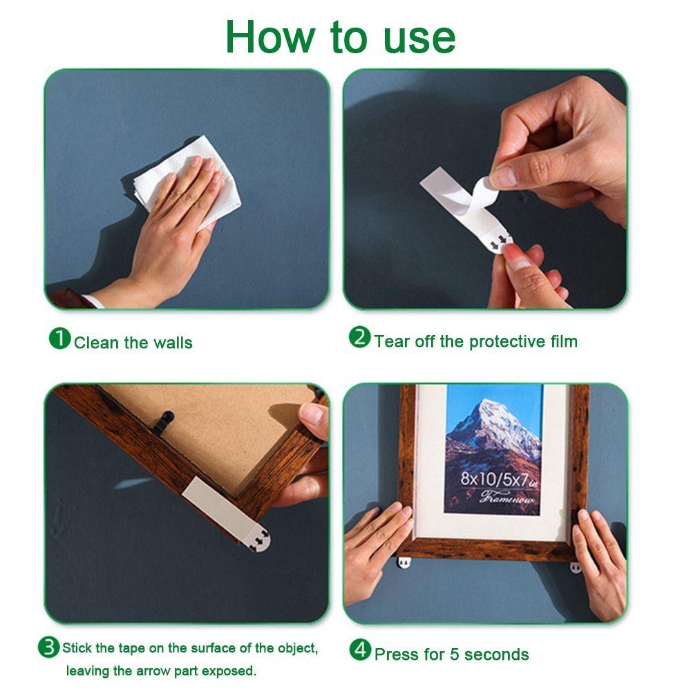 10/20/30/50PCS Punch-free Frame Tape Strips Self Adhesive No Trace Picture Frame Poster Wall Hook Wall Hanger