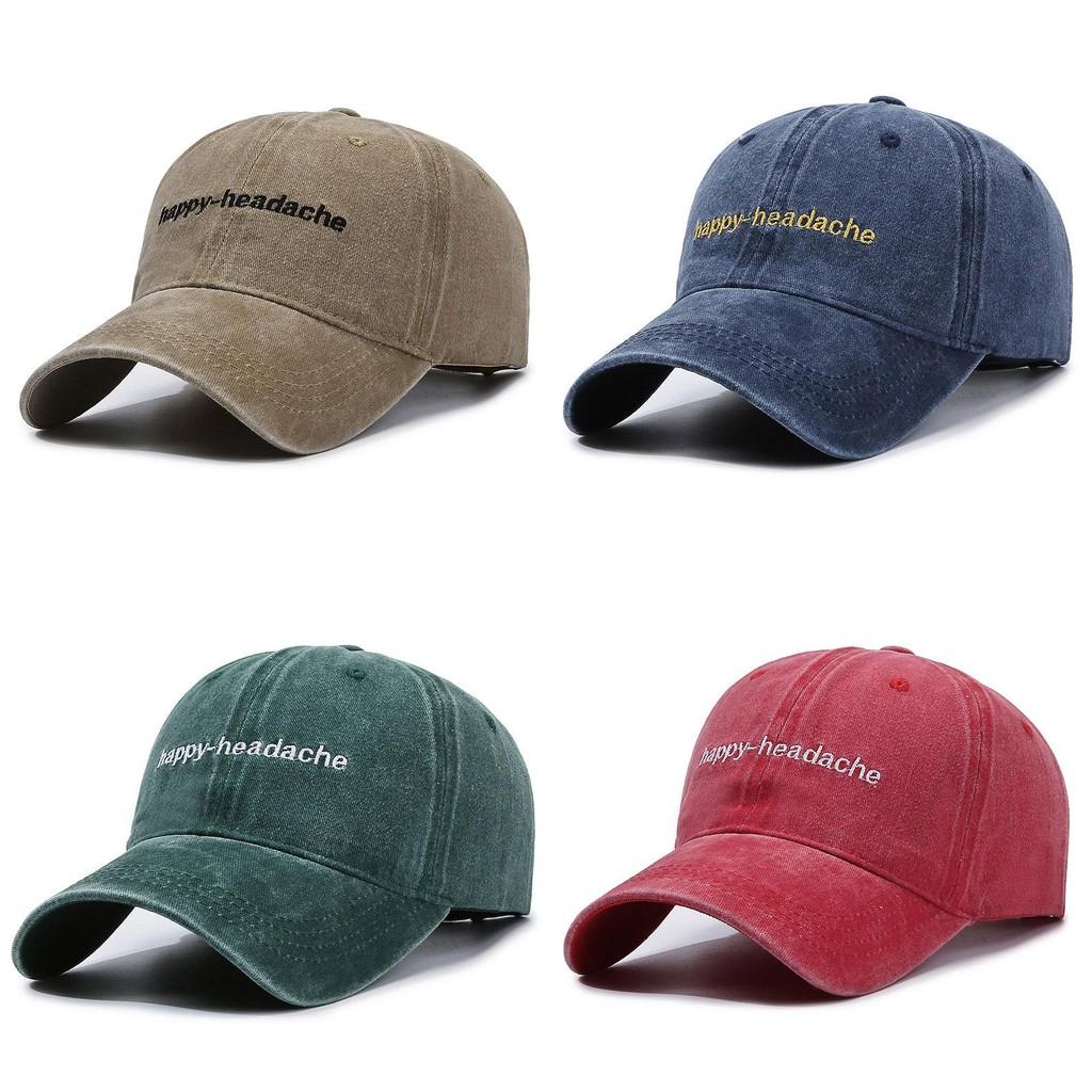 Letter Logo Baseball Hat Cotton Windproof Adjustable Cap For Everyday Outdoor Wear