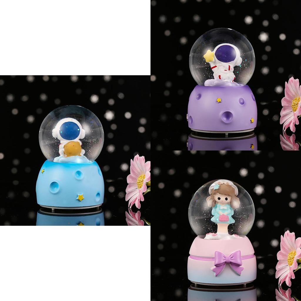 Мини-хрустальный шар на космическую тематику, настольное украшение со светодиодной подсветкой, подарок на день рождения для детей