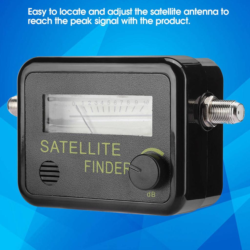 9501 Sensitive Satellite Finder Signal Strength Meter Black with Digital Screen