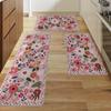 1 шт. анти-усталостные кухонные коврики, шикарный цветочный принт, водонепроницаемый нескользящий толстый мягкий кухонный коврик, прочный, удобный стоячий коврик для кухни