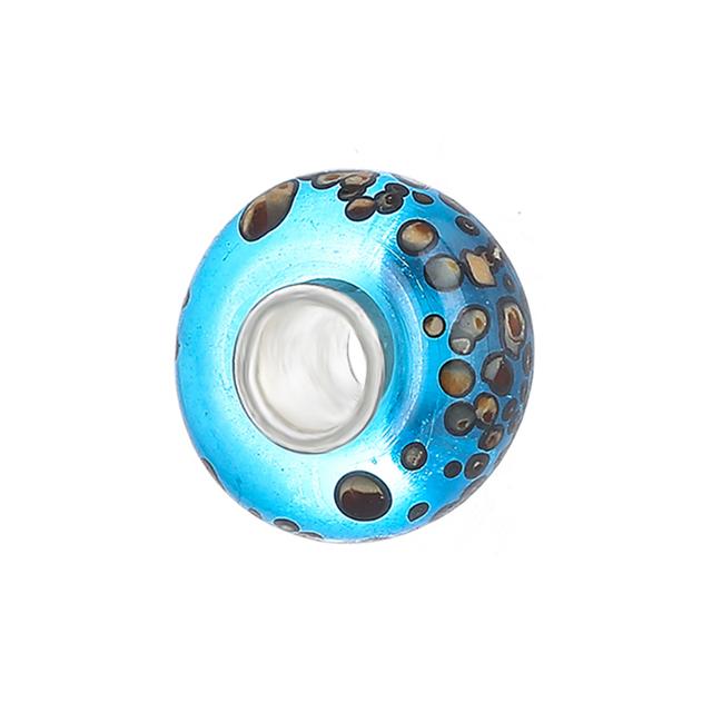 2 шт./лот, модный синий муранский кристалл, подвеска, подходит для подвесок серебряного цвета, женский браслет из бисера «сделай сам», для мужчин, изготовление ювелирных изделий