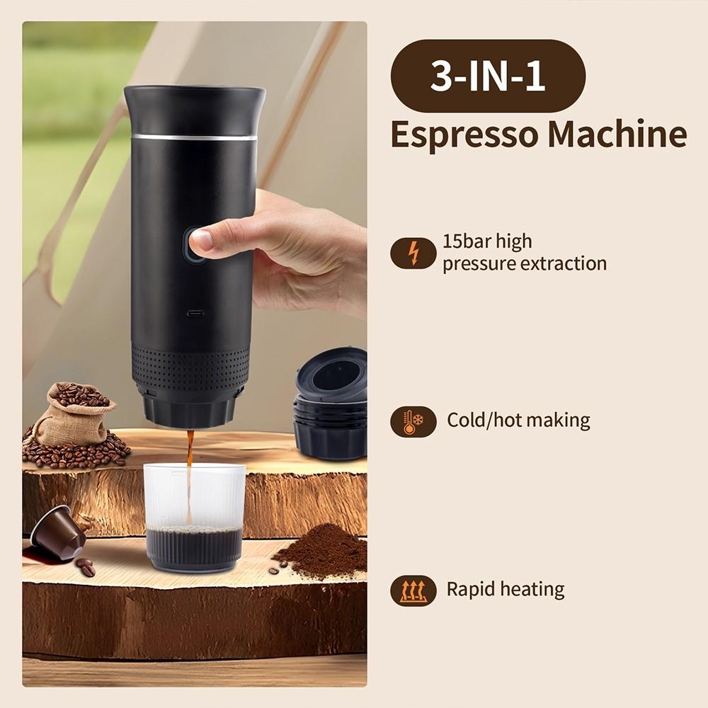 15bar Multi-function High Pressure Extraction Coffee Maker 3-in-1 Espresso Machine Cold/hot Making Capsule Coffee Machine