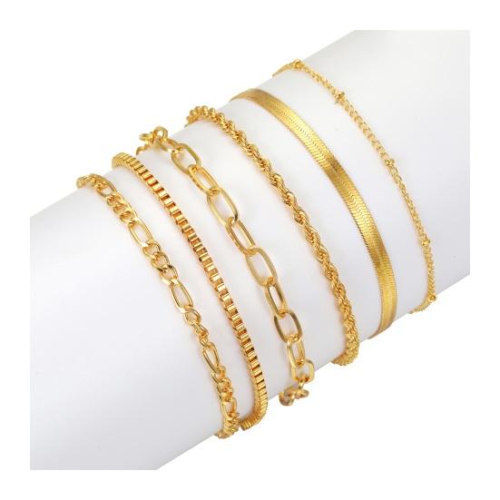 6 шт./компл. женский браслет регулируемой длины с полой цепочкой, полированный витой зажим для лобстера