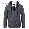 Cozy Up мужской зимний свитер пальто кардиган свитер с капюшоном плюс бархат повседневный утолщенный