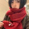 Korean Style Snowman Knitted Wool Scarf - Warm Unisex Winter Fashion