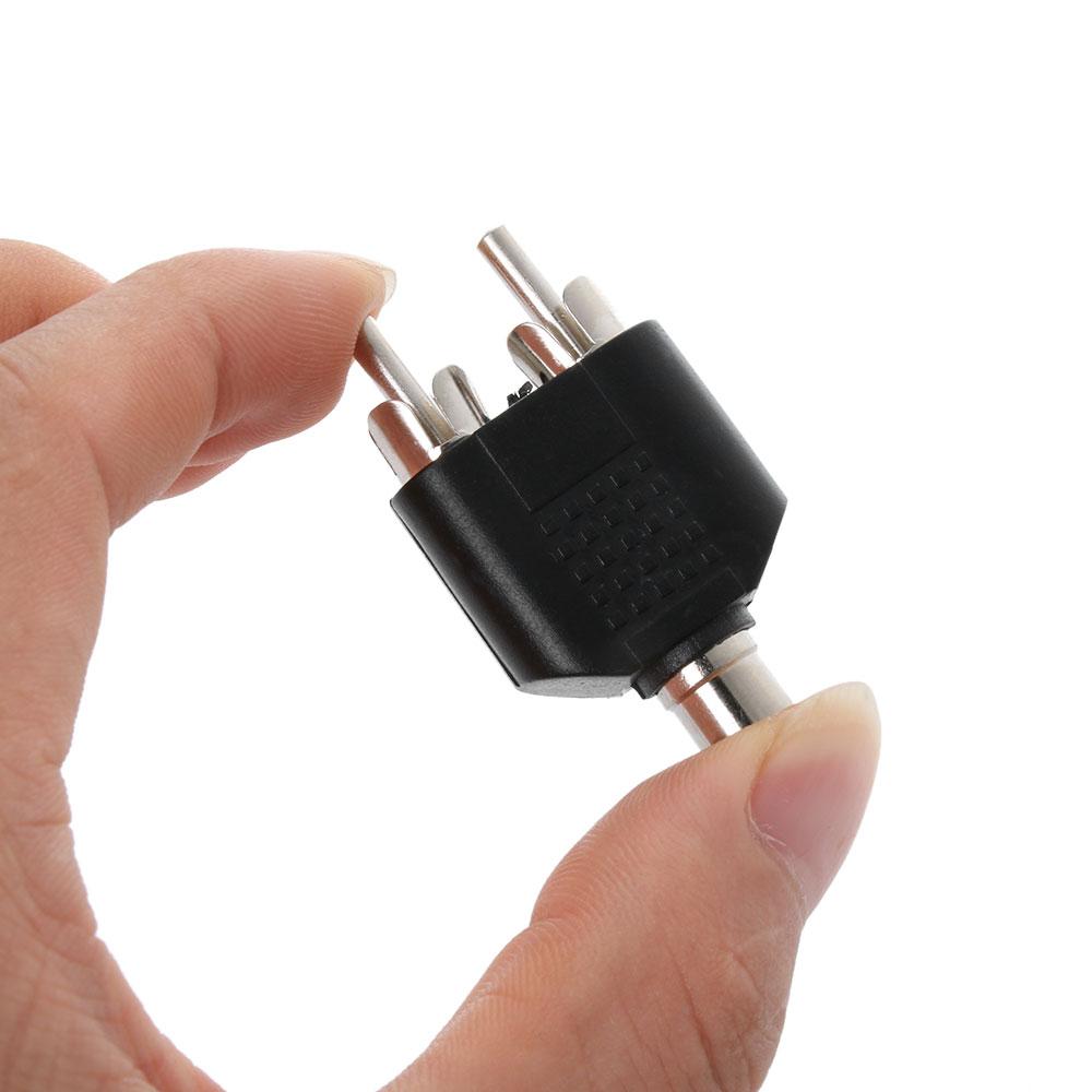 Interconnects Video Accessories Black 3.5mm To 2 RCA Female Male Audio Adapter Converter Y Splitter