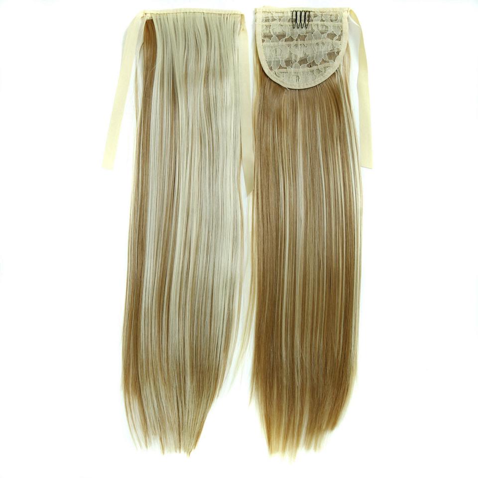 Silky Straight Synthetic Clip In Drawstring Ponytail Hairpieces for Women Hair Extension