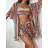 Trend Printed Neck Sling Bikini Split Set